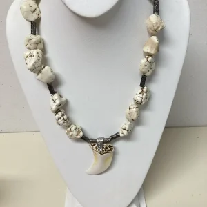 "Tooth"/bone pendant necklace