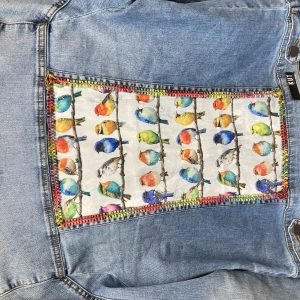 Colorful Birds Denim Jacket